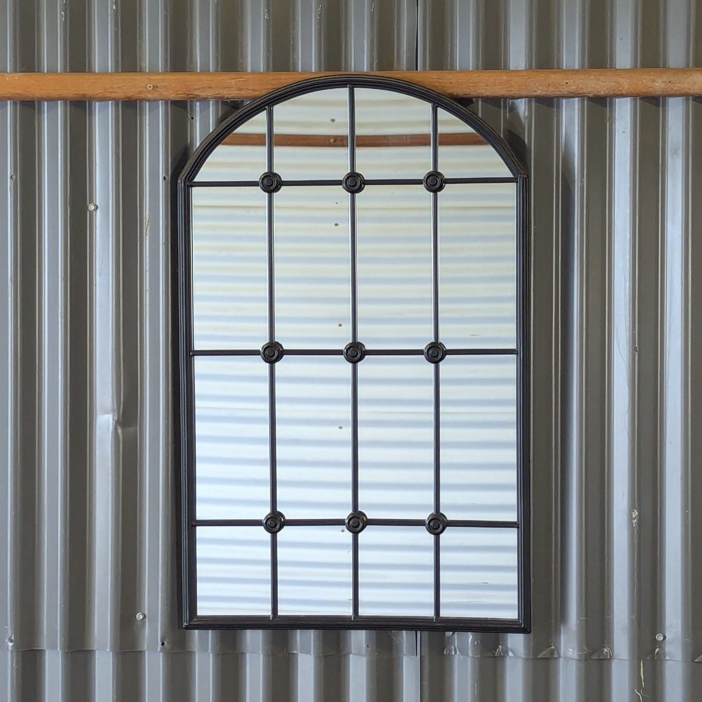 Industrial Arched Mirror